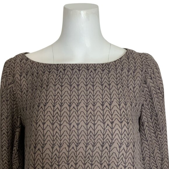 Free People Stars Aligned Bell Sleeve Crop Top S Mocha Combo Western Bohemian - Picture 6 of 11